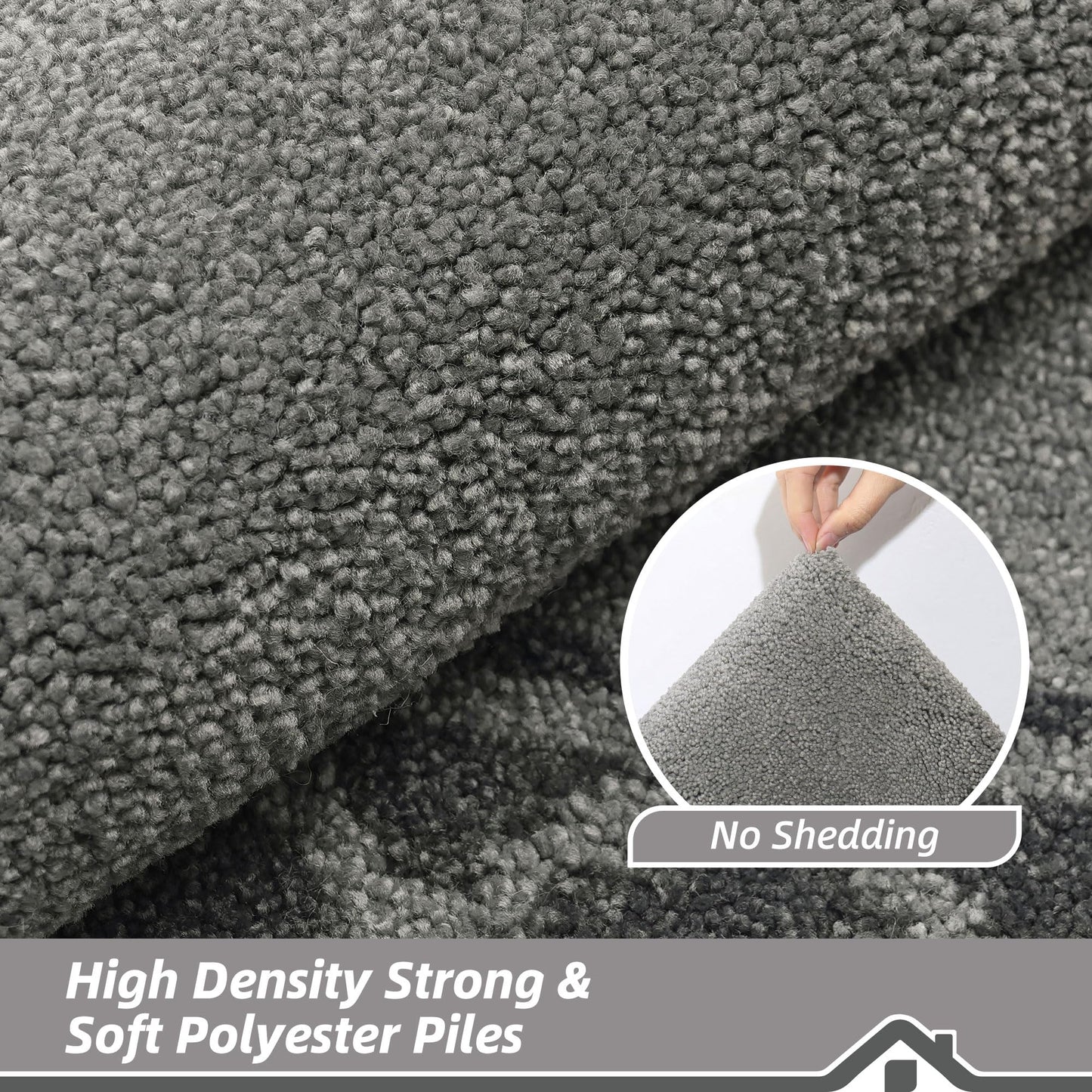 BEQHAUSE Door Mat Indoor Entrance Dirt Trapper Rugs for Entryway Non Slip Welcome Mat Absorbent Floor Mat Low Profile Washable Front Doormat for Dirty Paws, 24" x 36", Grey