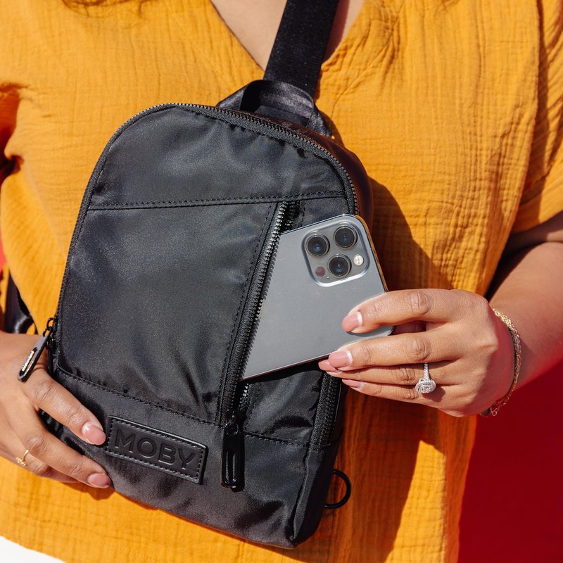 Moby Transit Cross-Body Bag - Sling Bag for Women and Men - Adjustable Straps to Custom-Fit - Black