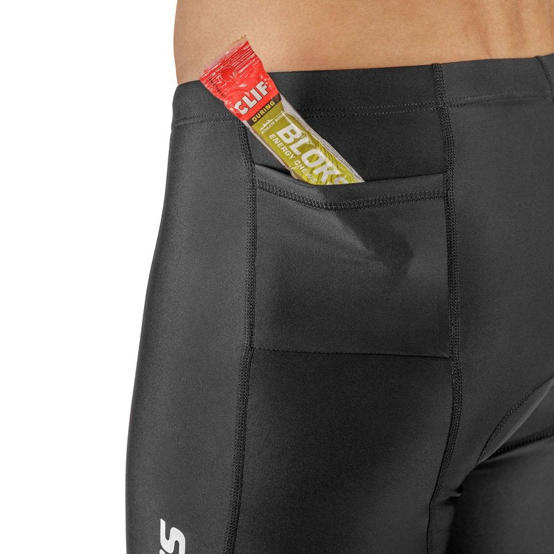 SLS3 Triathlon Shorts Mens – Tri Shorts Mens – 2 Pockets FRT – Designed by Athletes for Racing (Midnight Black, Medium)