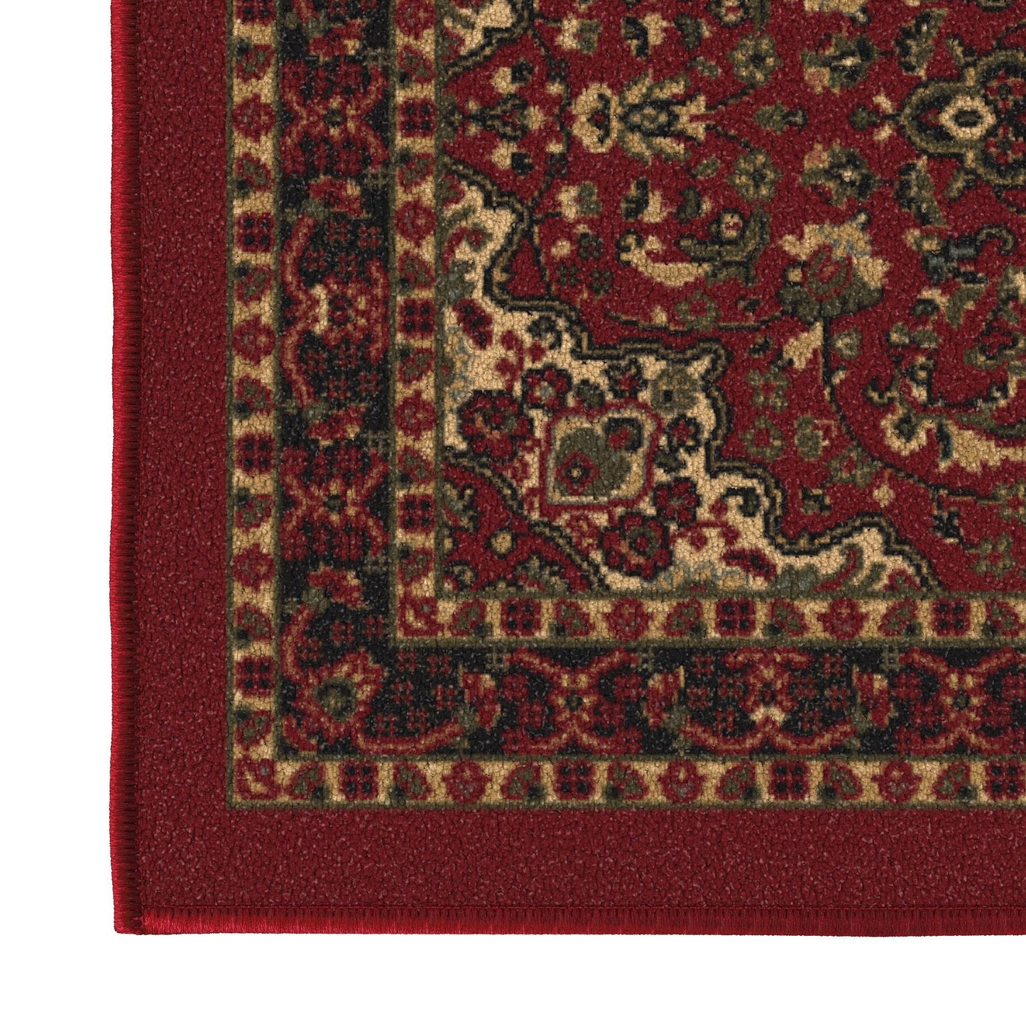 Ottomanson 3'3" x 4'7" Rugs for Living Room Oriental Area Rug for Bedroom - Non Slip Durable Large Floor Carpet for High Traffic Areas - Indoor Rug for Dining Room Kitchen Kids Playroom, Red