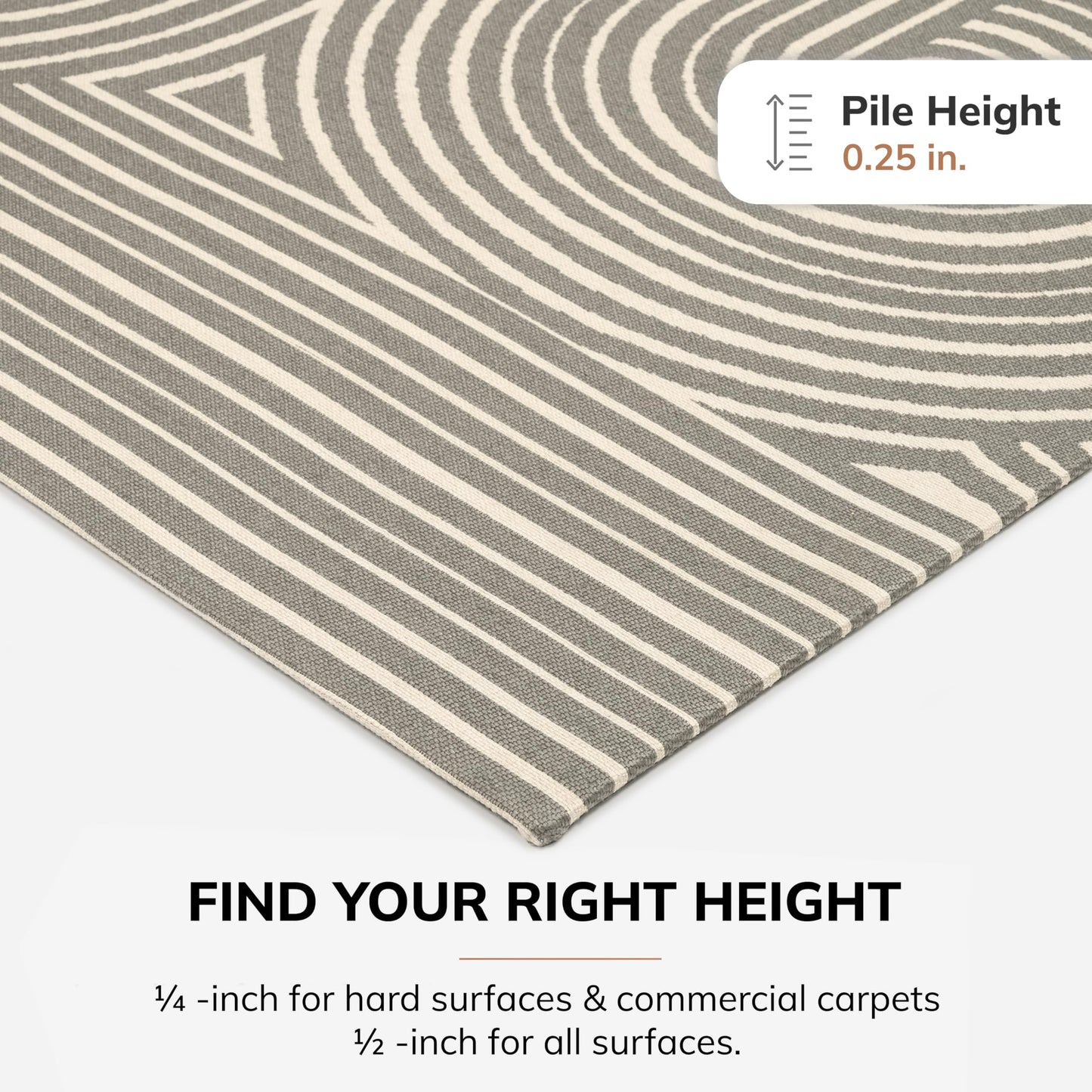 Anji Mountain Rug'd Office Chair Mat for Carpet & Hardwood Floor - Jacquard Woven, Anti-Slip Backing, Low Pile, Floor Protector Desk Chair Mat, Office Rugs for Rolling Chairs (Helsinki - 40" x 54")