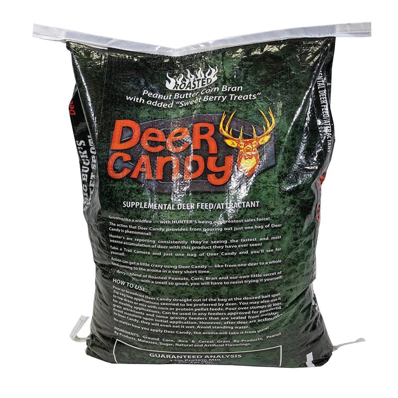 BOSS Buck Deer Candy | Strong Aroma Supplemental Deer Feed with Peanut Butter Corn Bran and Sweet Berry Treats for Hunting - 40lbs (18.14kg)