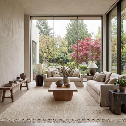 Nuloom Daniela Off-White, 6' x 9', Handmade, Jute, Tassel, Soft and Textured, High Traffic, Stain Resistant, Easy Clean, Durable Area Rug for Bedroom, Living Room, Dining Space, Foyer, Entryway