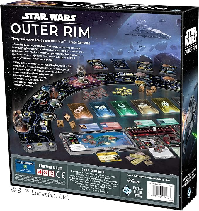 Asmodee Star Wars Outer Rim Board Game - Strategy Game Fun Family Adventure for Teens &amp Adults Ages 14+ 1-4 Players 3-4 Hour Playtime