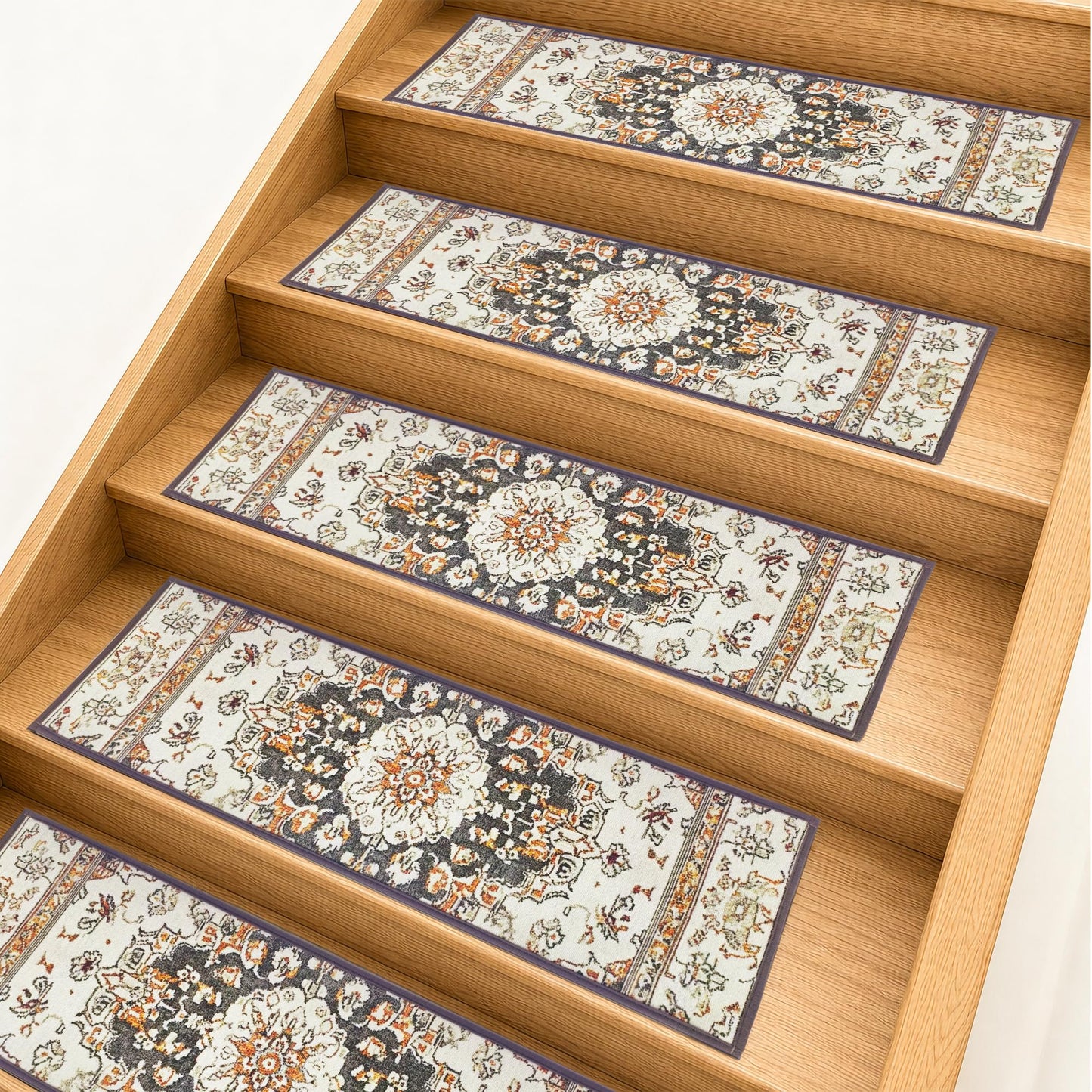 AriseWork 9" x 30" Extra Wide Stair Treads for Wooden Steps (15 Pack) - Non Slip Indoor Carpet Stair Runners for Dogs & Seniors - Ergonomic Anti-Slip Rugs for Hardwood, Peel & Stick, Washable, Brown