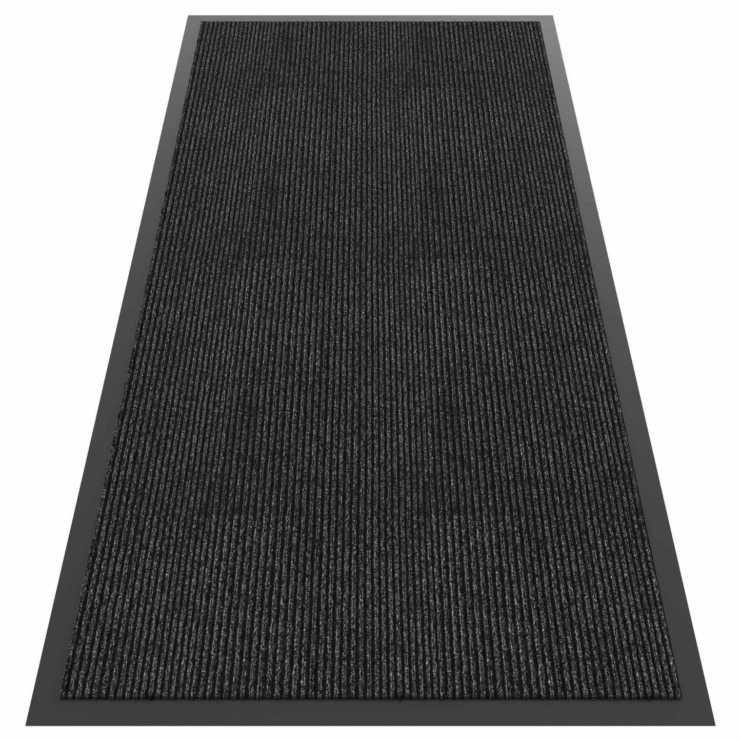 HOMEK Front Door Mat, 4'x8' Indoor Outdoor Door Mat, Commercial Industrial Entrance Doormat, Heavy Duty Welcome Mat, Rubber Backing Non Slip Doormat for Entryway, Grey