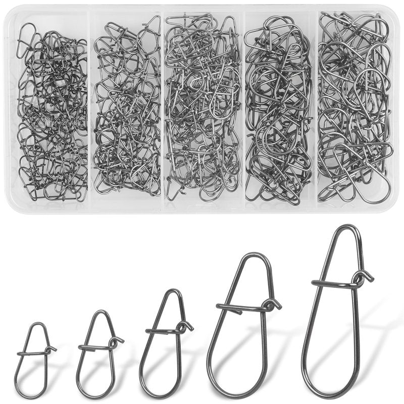 Crankbait Snaps Fishing Snap Clips Kit,210pcs Duo Lock Snaps Swivel Quick Change Power Fishing Clips Fast Snaps Fishing Speed Clips Lure Connector Saltwater Freshwater