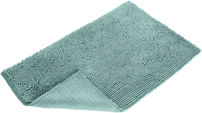 Amazon Basics Bathroom Rugs, Extra Soft Absorbent Shag Bath Rugs, Non-Slip Backing, Quick Drying, Machine Washable, Plush Comfort for Bathroom Floor, Tub and Shower, 21" x 34", Seafoam Green