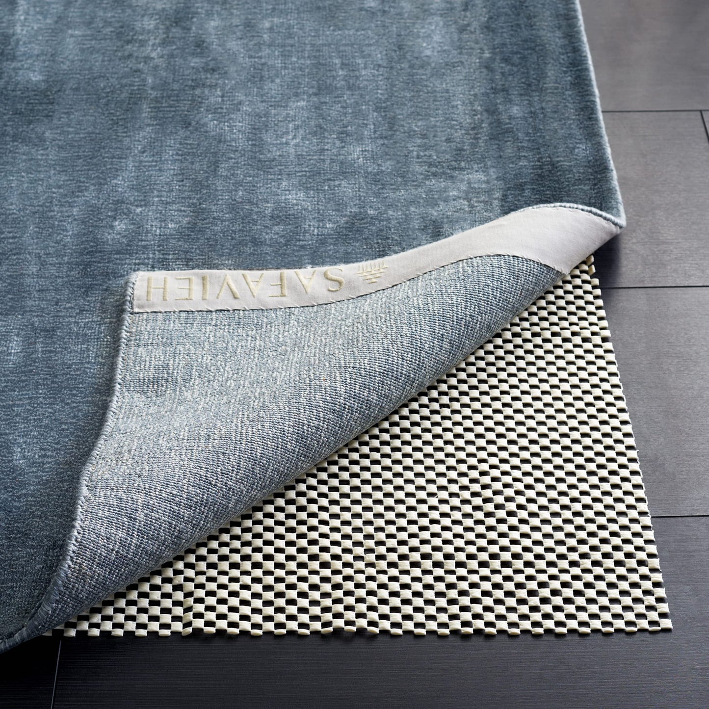 SAFAVIEH Non Slip Anti Skid Grippy Stay in place Rug Pad Under Carpet, Stable on all Hard Floors (14' Runner)