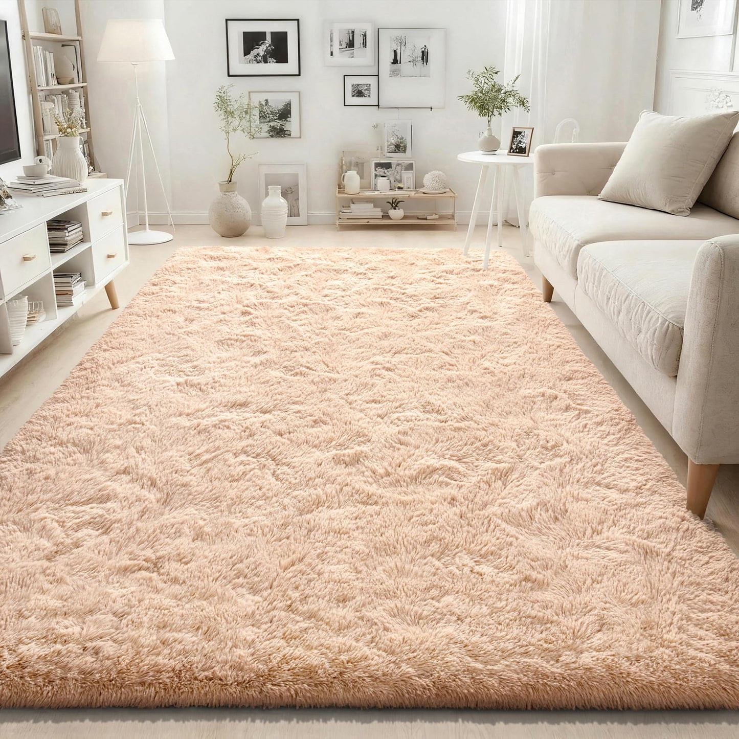 ISEAU Fluffy Rug Carpets Soft Shaggy Area Rugs Indoor Floor Mats for Kids Room Fuzzy Carpet Comfy Cute Nursery Mat Bedside Rug for Boys Girls Bedroom Living Room Home Decor, 3ft x 5ft,Camel