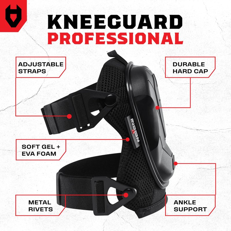 NoCry Professional Construction Knee Pads for Men and Women with Non-Slip Heavy Duty Cap and Ankle Support — Thick Foam and Gel Cushioning — Reinforced, Adjustable Straps and Military Grade Rivets