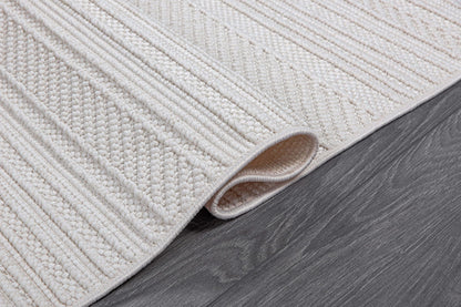Luul Home Micro Loop Indoor Rug White 8x10 Boho Geometric Neutral Area Rugs for Living Room Soft Luxury Modern Low and High Pile Durable Stain Resistant Non-Shedding Indoor Area Carpet 8 x 10