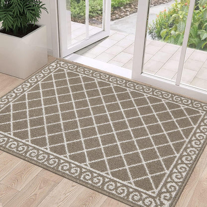 HEBE Indoor Door Mat 32"x48" Non Slip, Washable Welcome Mats for Front Door Entrance, Low Profile Dirt Trapper Doormat Entry Carpet for Entryway, Kitchen, Bathroom