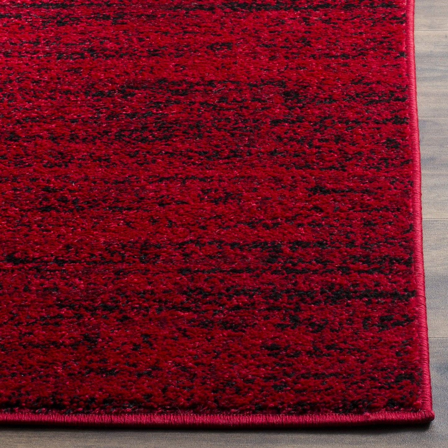 SAFAVIEH Adirondack Collection Area Rug - 5'1" x 7'6", Red & Black, Modern Abstract Design, Non-Shedding & Easy Care, Ideal for High Traffic Areas in Living Room, Bedroom (ADR117F)