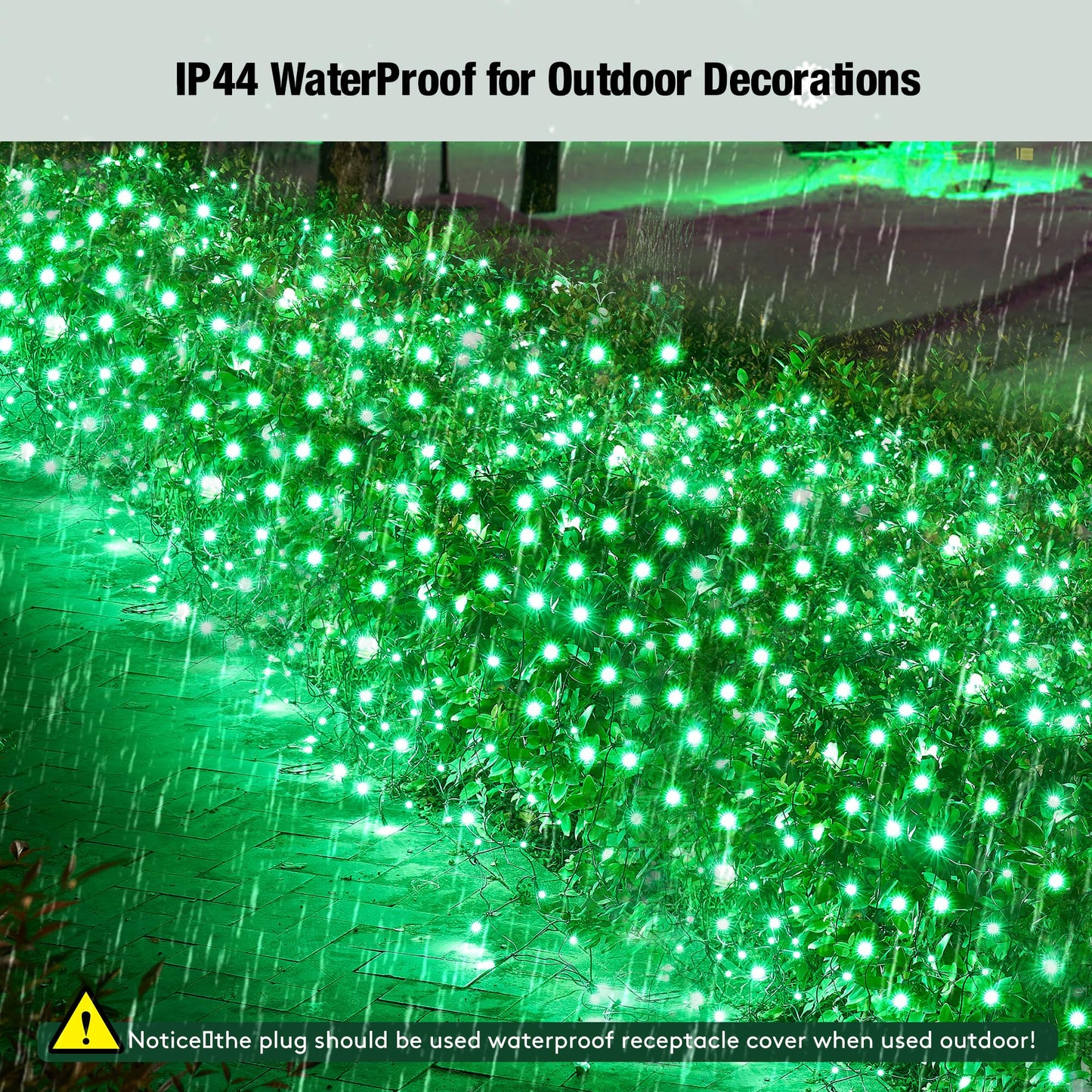 Sylampow Led Green Christmas Net Lights Outdoor Christmas Bushes Lights 120Led 6ftx5ft, Connectable Outdoor Indoor Mesh Net Lighting for Xmas Holiday, Garden, Lawn, Shrubs, Trees, Bushes Decorations