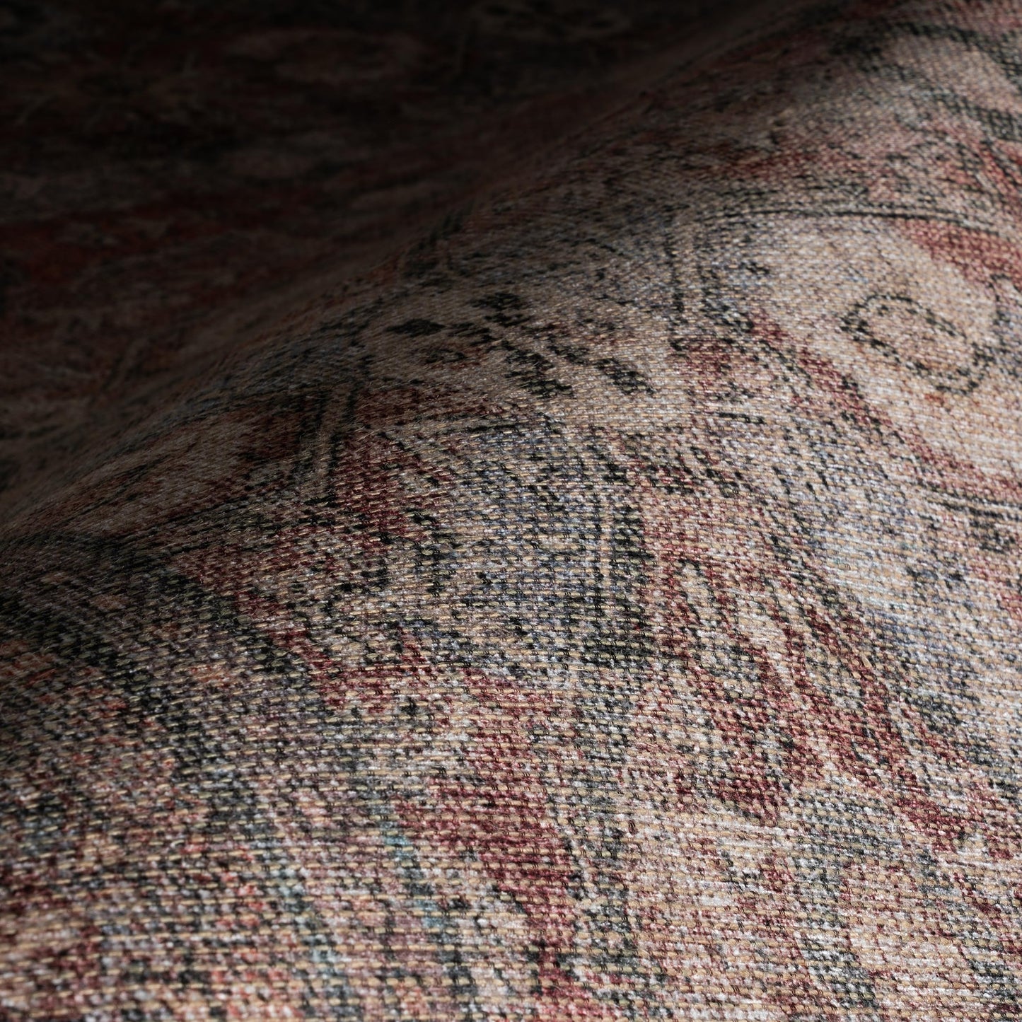 Nuloom Hillstone Collection 3' x 5' Area Rug, Traditional Vintage Distressed Medallion, Thick and Soft, Durable Non-Shedding Low Pile Poly/Jute Blend, Easy to Clean, Living Room, Bedroom