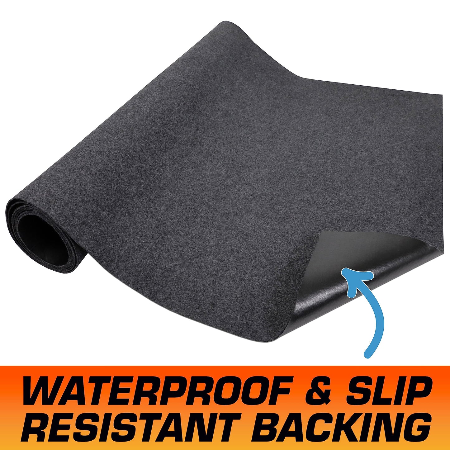 Armor All Garage Floor Runner Mat, (216" x 30"), Protects Surfaces, Transforms Garage, Absorbent, Waterproof, Durable, Trimmable (USA Made) (Charcoal)