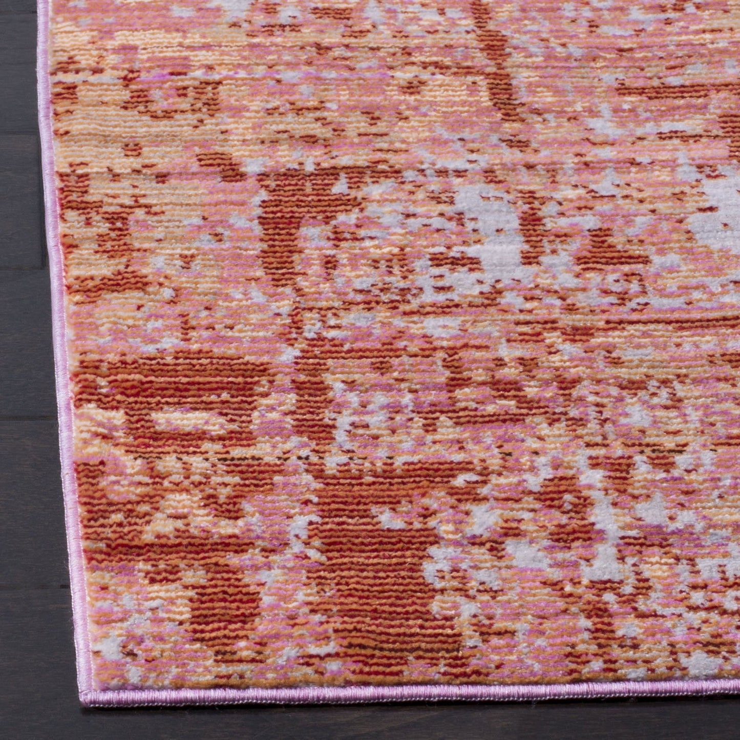 SAFAVIEH Mystique Collection Runner Rug - 2'3" x 8', Rose & Multi, Modern Abstract Distressed Design, Non-Shedding & Easy Care, Ideal for High Traffic Areas in Living Room, Bedroom (MYS971B)