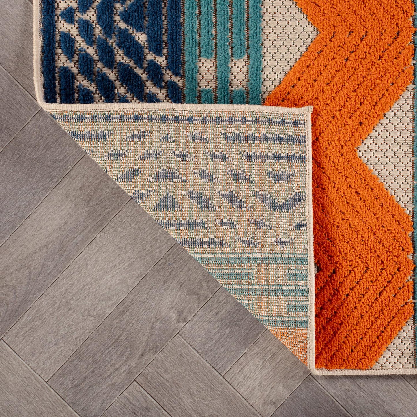 Rugshop Multi Marbella Boho Indoor/Outdoor Square Area Rug for Patio,Dining Nook and Balcony 6'6" x 6'6" Square