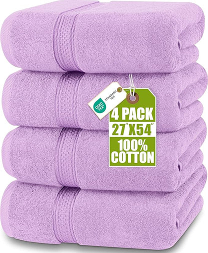 Utopia Towels 4 Pack Premium Bath Towels Set, 100% Ring Spun Cotton 600GSM