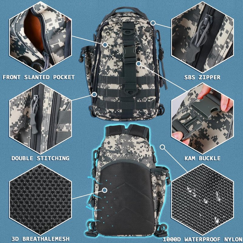 Fishing Backpack with Tackle Box - Compact Fishing Tackle Bag with Rod Holder | Ideal for Outdoor Sports