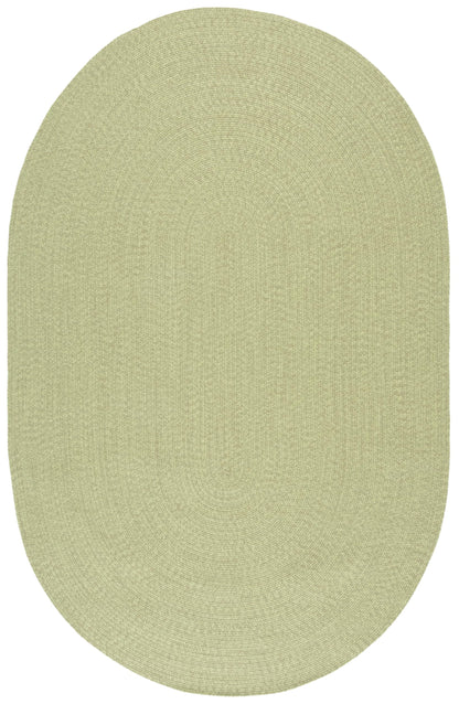 SAFAVIEH Washable Rug Outdoor Braided Collection - 5' x 8' Oval, Sage Green, Handmade & Reversible, Non-Shedding & Easy to Clean, Ideal for Patio, Backyard, Mudroom (BRD317W)