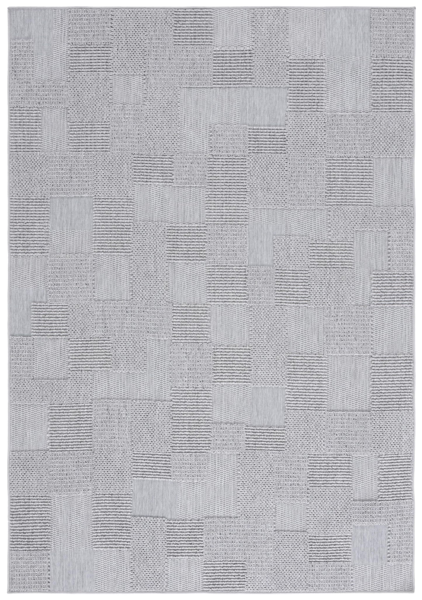 SAFAVIEH Washable Rug Outdoor Milos Collection - 4' x 6', Grey, Non-Shedding & Easy to Clean, Ideal for Patio, Backyard, Mudroom (MLO108F)