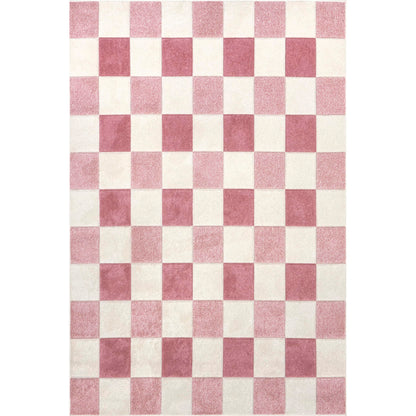 nuLOOM Aubrey Checkered Kids Area Rug, 4x6, Pink