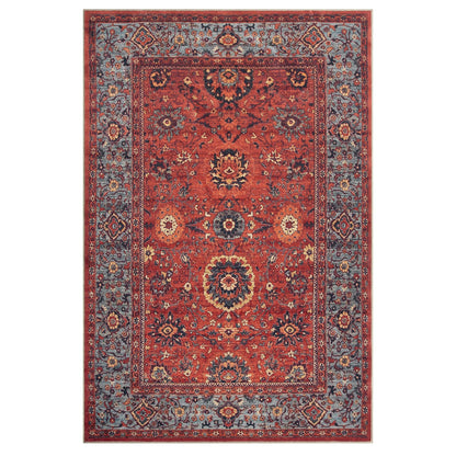 Keen Home Design 6x9 Rug - Machine Washable Area Rug with Non-Slip Backing, Ideal for Living Room, Dining Room, Bedroom - Vintage, Easy Clean, Durable, Low Pile Rug - (6' x 9')