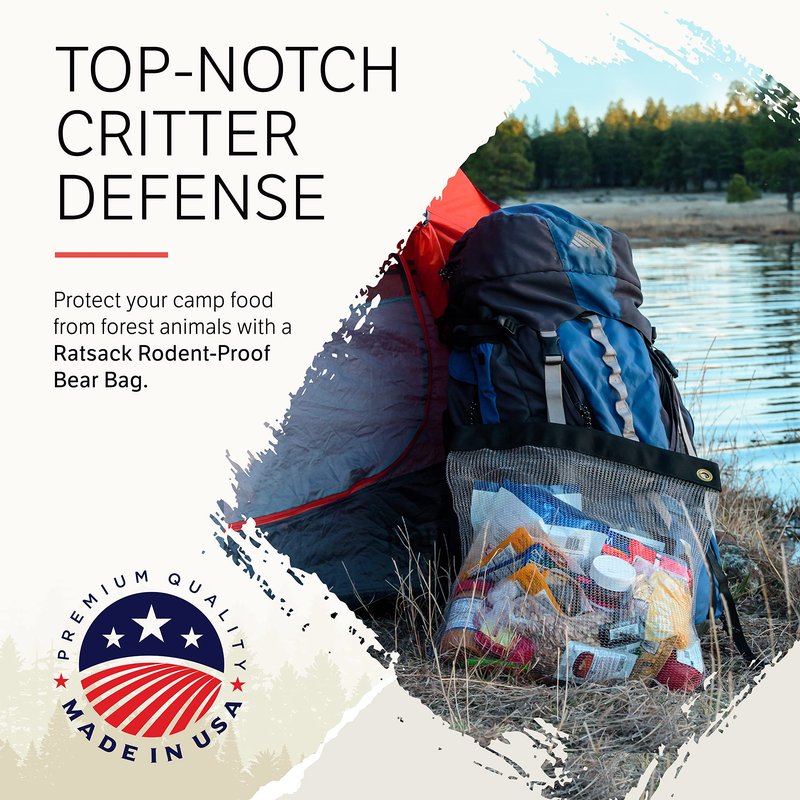 RATSACK Rodent Proof Cache Bag for Backcountry Trips (Camping, Hunting, Hiking, Fishing, Kayaking, Prepping) - Medium 8 Ounces