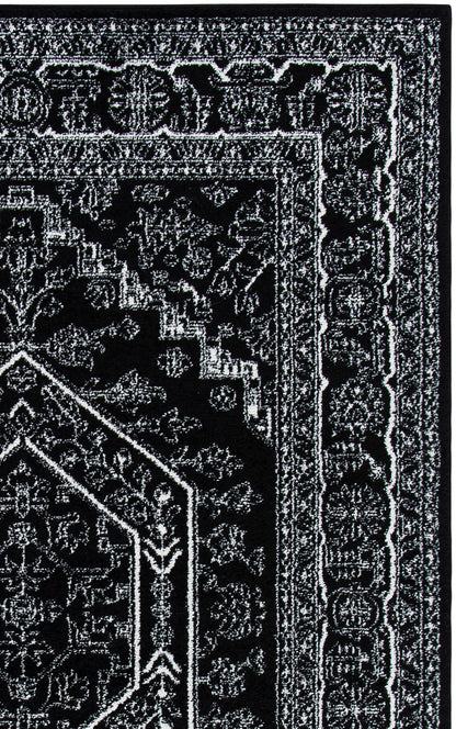 SAFAVIEH Area Rug 8x10 - Adirondack Collection - Large - Black & Ivory, Oriental Medallion Design, Non-Shedding & Easy to Clean, Ideal for Living Room, Bedroom, Dining Space (ADR108Z)