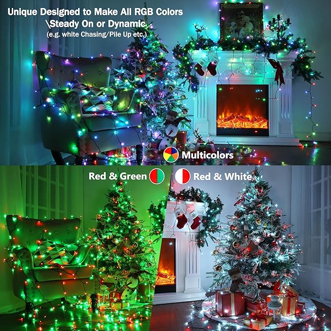BrizLabs Orange Purple Halloween Lights, 33FT 100 LED RGB Color Changing String Lights with Remote, Dimmable Mini Christmas Light String with Timer for Indoor Outdoor Halloween Thanksgiving Xmas Decor