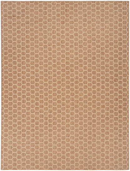 Nourison Home Reversible Indoor Outdoor Natural 8' x 10' Area Rug - Easy Clean, Non Shedding, Bed Room, Living Room, Dining Room, Kitchen (8' x 10')