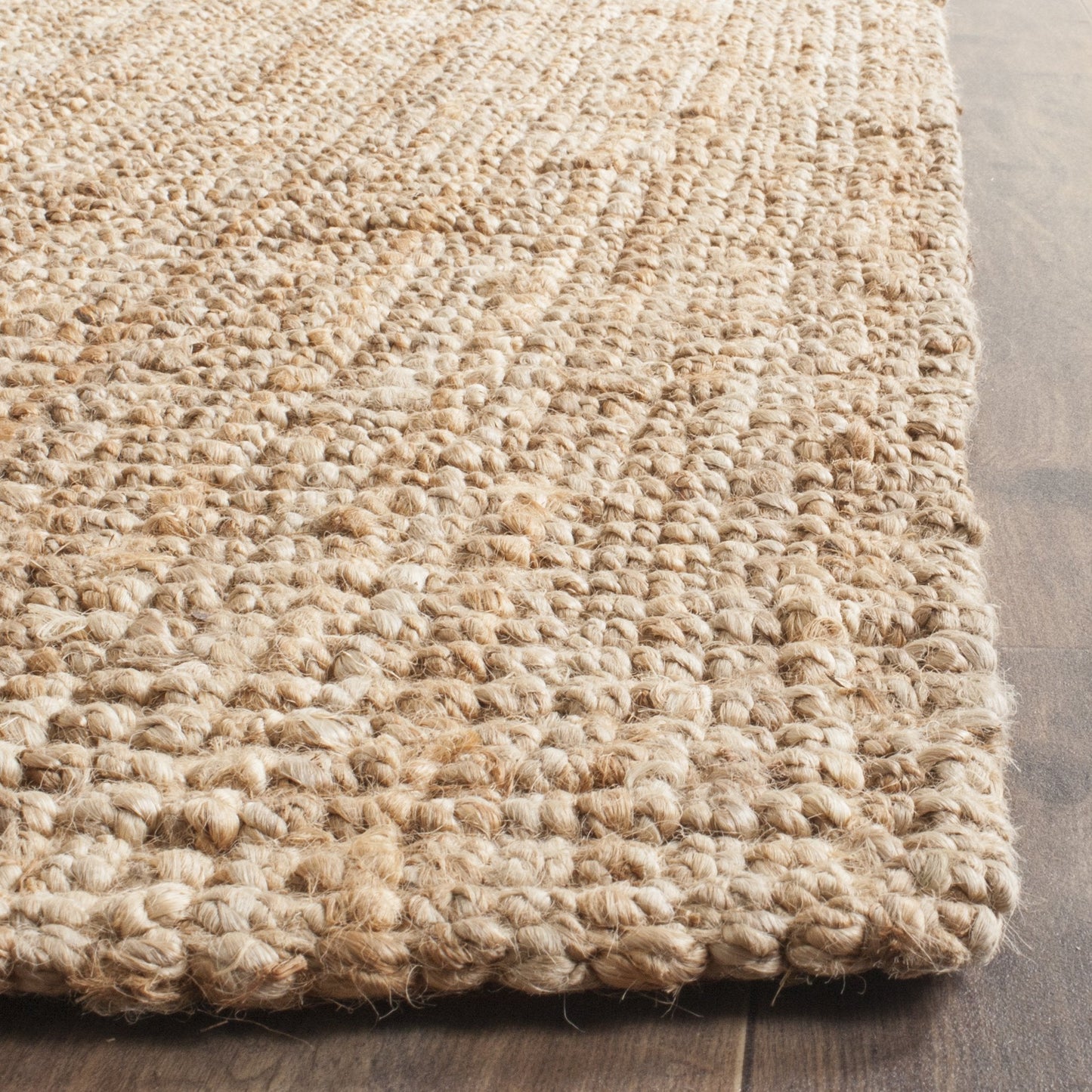 SAFAVIEH Natural Fiber Collection Runner Rug - 2' x 8', Natural Brown, Handmade Jute, Farmhouse Style, Chunky Textured Thick Pile (NF447A)