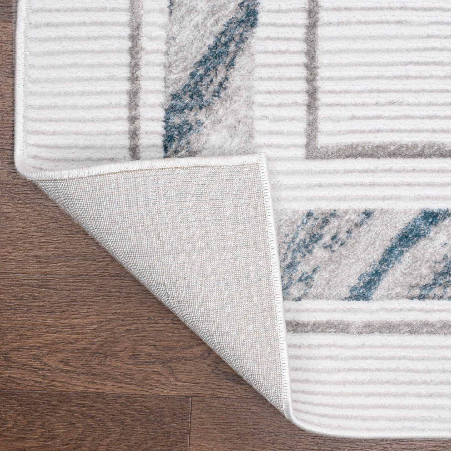 JONATHAN Y Marble Pattern High-Low Silver/Blue Indoor Area Rug, 3x5, Athens Classic Border, Easy-Cleaning for Living Room, Bedroom, Kitchen, Pet Friendly, Non-Shedding (CAR102B-3)
