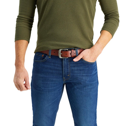 Levi's Men's Casual Leather Belt, Tan Burnish, Large (38-40)