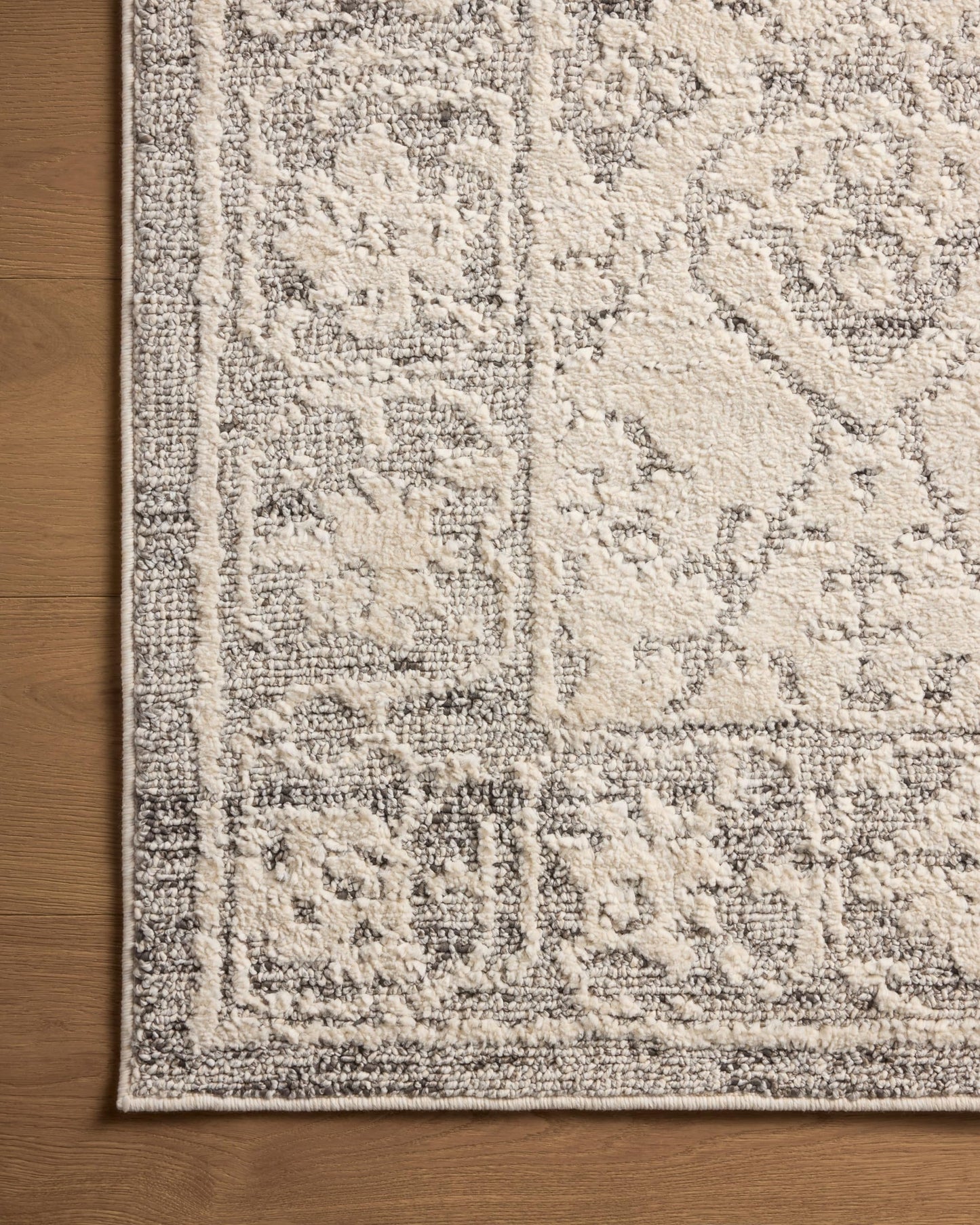 Loloi Magnolia Home by Joanna Gaines Gigi Collection GIG-02 Ivory/Stone 5'-3" x 7'-6" Area Rug