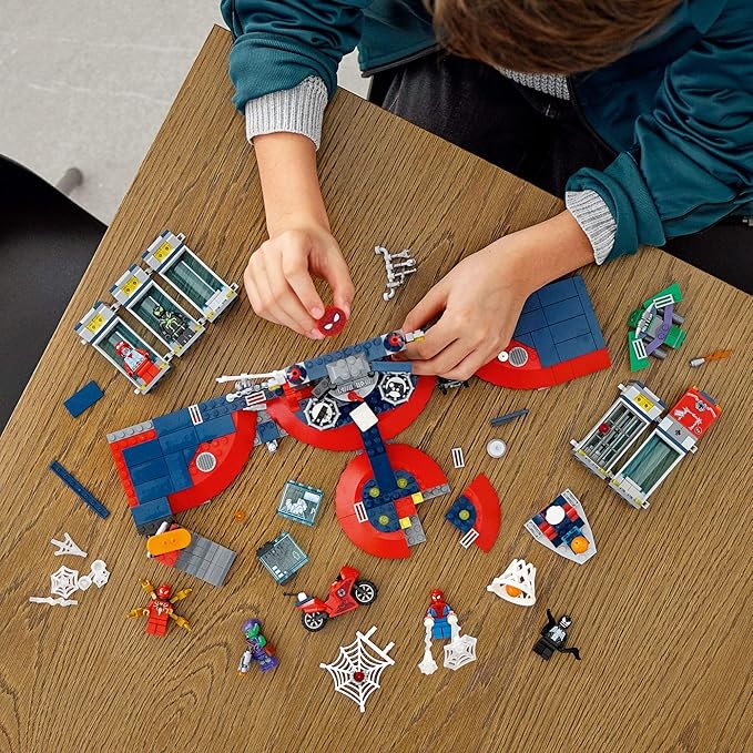 LEGO Marvel Spider-Man Attack on The Spider Lair 76175 Cool Building Toy Featuring The Spider-Man Headquarters Includes Spider-Man Green Goblin and Venom Minifigures