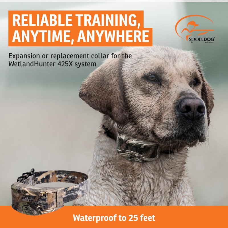 SportDOG WetlandHunter 425X Add-A-Dog Collar - Expandable Training System - Waterproof Static Shock Collar - Quick Charge - Realtree Max-5 Camo
