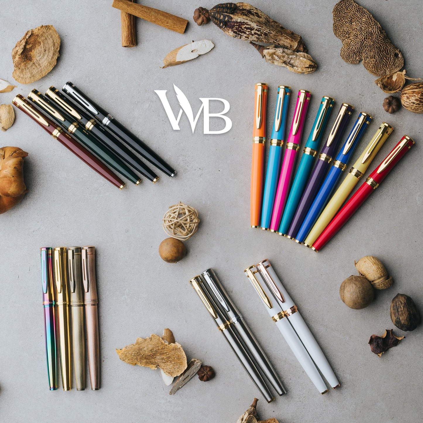 Wordsworth & Black Fountain Pen Set, Medium Nib, Includes 24 Ink Cartridges and Ink Refill Converter, Gift Case, Journaling, Calligraphy, Smooth Writing Pens [Black Chrome], Perfect for Men and Women