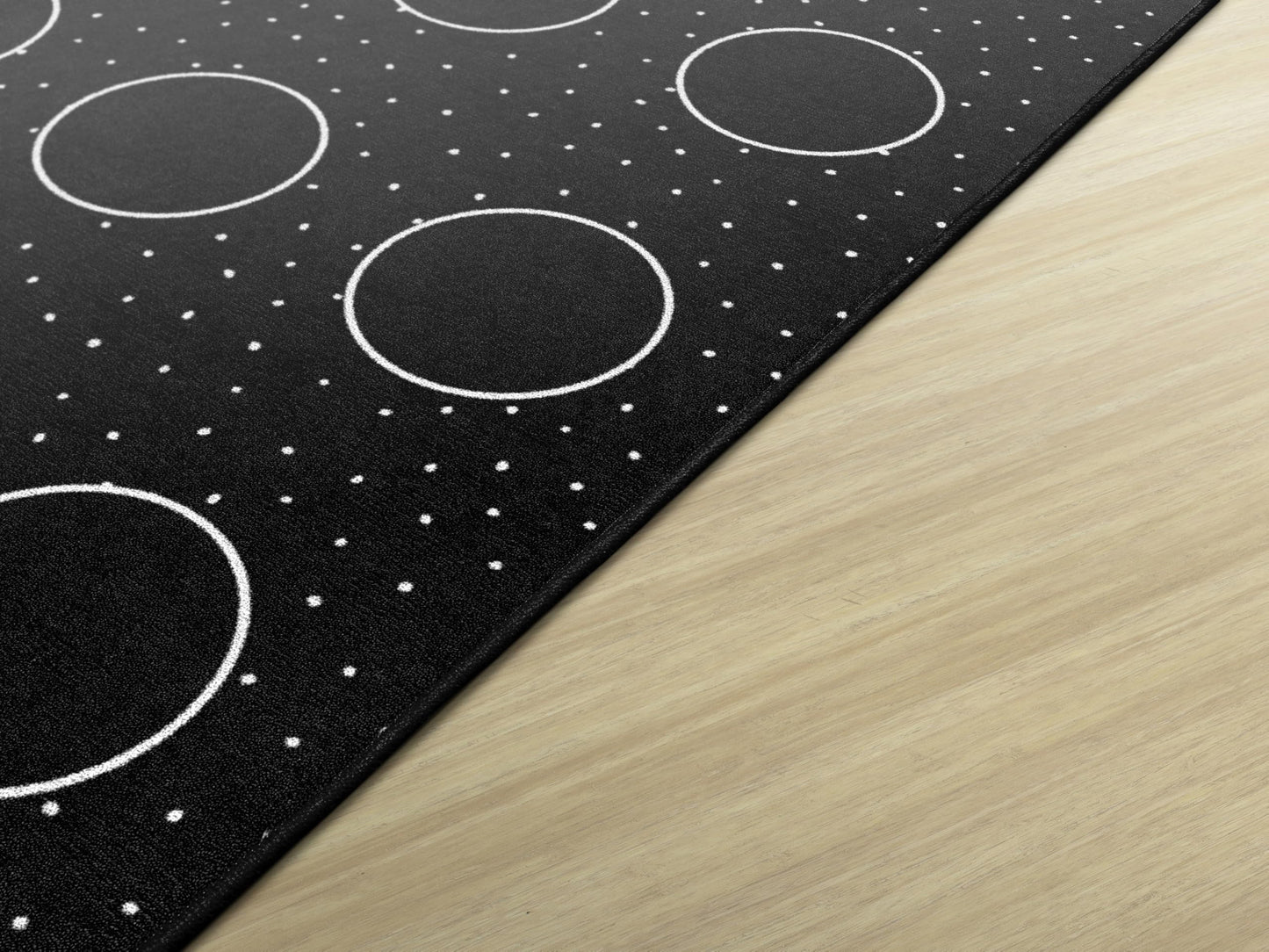 Flagship Carpets Books and Bows Bw Small Dots Educational Area Rug for Kids Room, Children's Classroom Rug for Teaching and Playroom, 5' X 7'6"