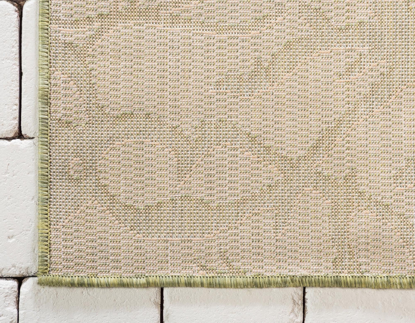 Unique Loom Outdoor Botanical Collection Area Rug - Branch (5' 1" x 8' Rectangle, Light Green/ Beige)