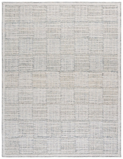 SAFAVIEH Area Rug 9x12 - Abstract Collection - Large - Dark Grey & Ivory, Handmade Wool, Ideal for Living Room, Bedroom, Dining Space (ABT275G)