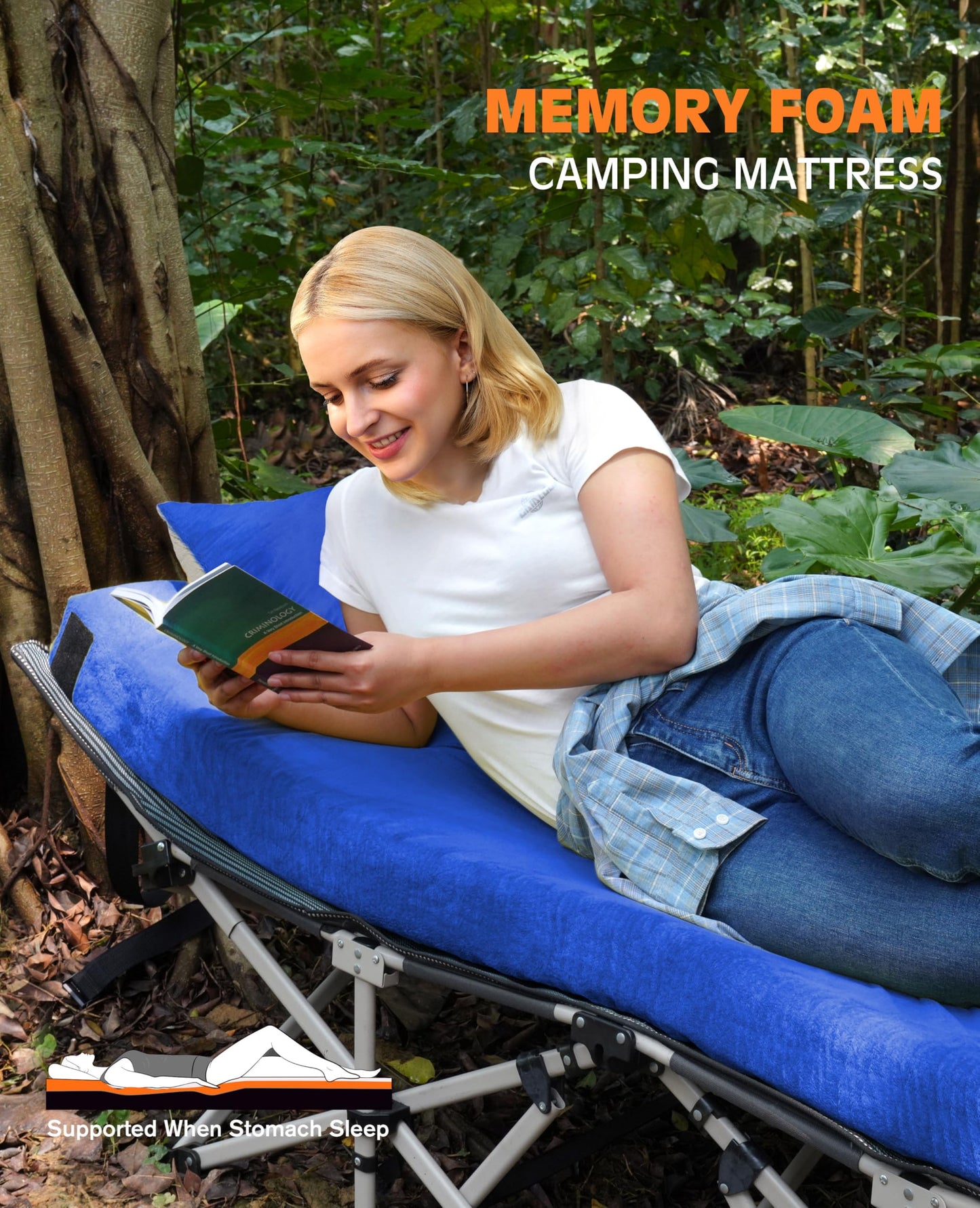 GAIALOOP 4 INCH Thick Memory Foam Camping Pad Futon Mattress, Portable Floor Sleeping Mat Sleepover Guest Bed Roll Up Mattress for Outdoor Extra Supportive for Side Sleepers [Single:75 * 30 * 4"]