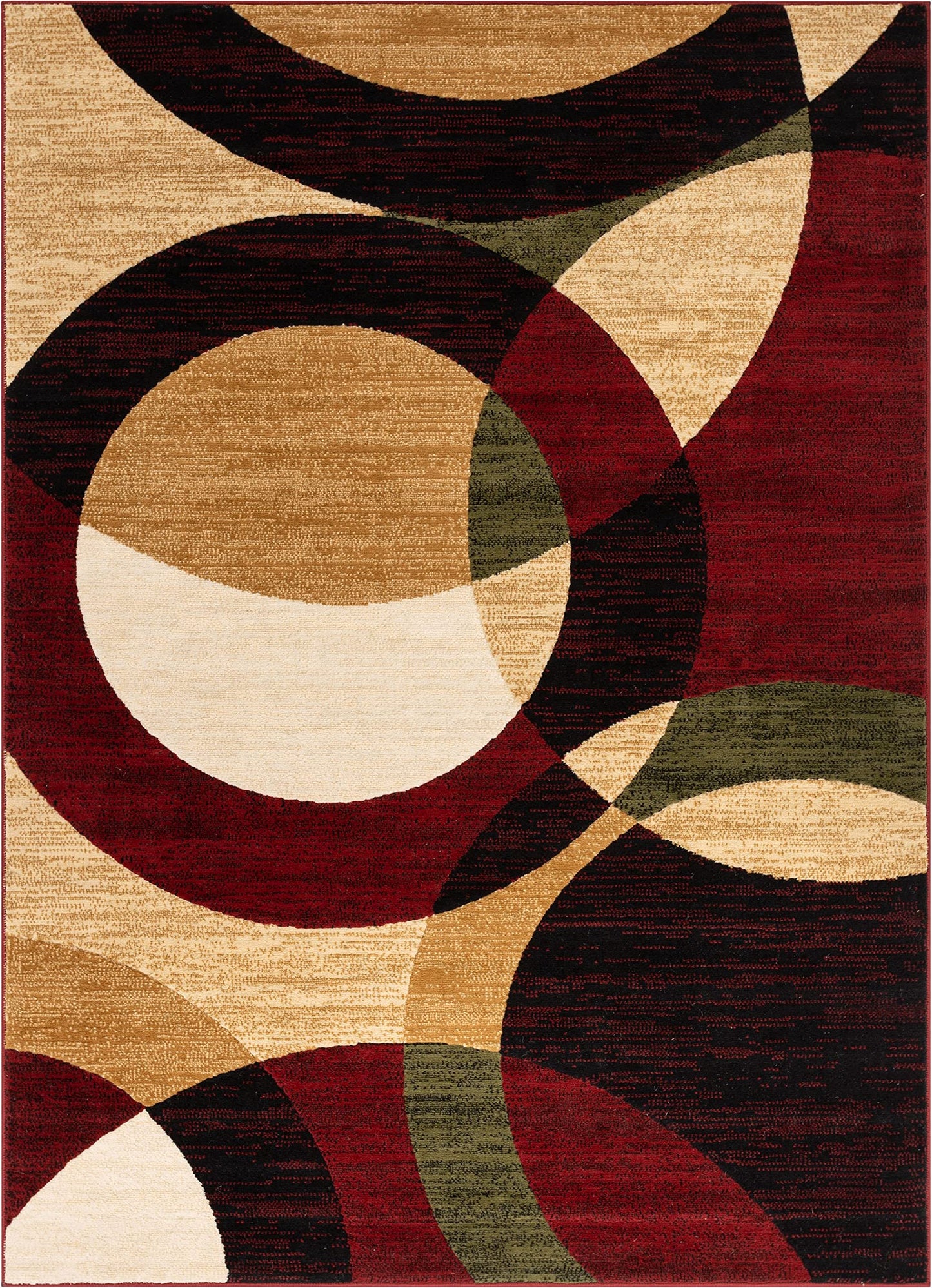 Well Woven Dulcet Bingo Red Modern Geometric Area Rug (5'3" x 7'3")