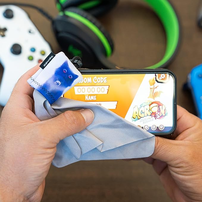 SPUDZ Ultra Microfiber Lens Cleaner – Closable Pouch, Washable –