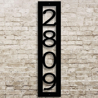 Custom Address Marker - Vertical House Number - Metal Address Sign - House Numbers for Outside - Address Signs for Houses