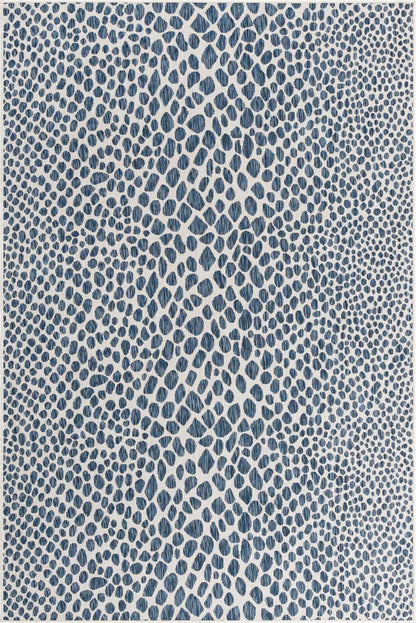 Unique Loom Outdoor Collection Area Rug - Cape Town (6' 1' x 9' Rectangle, Blue/ Olive)