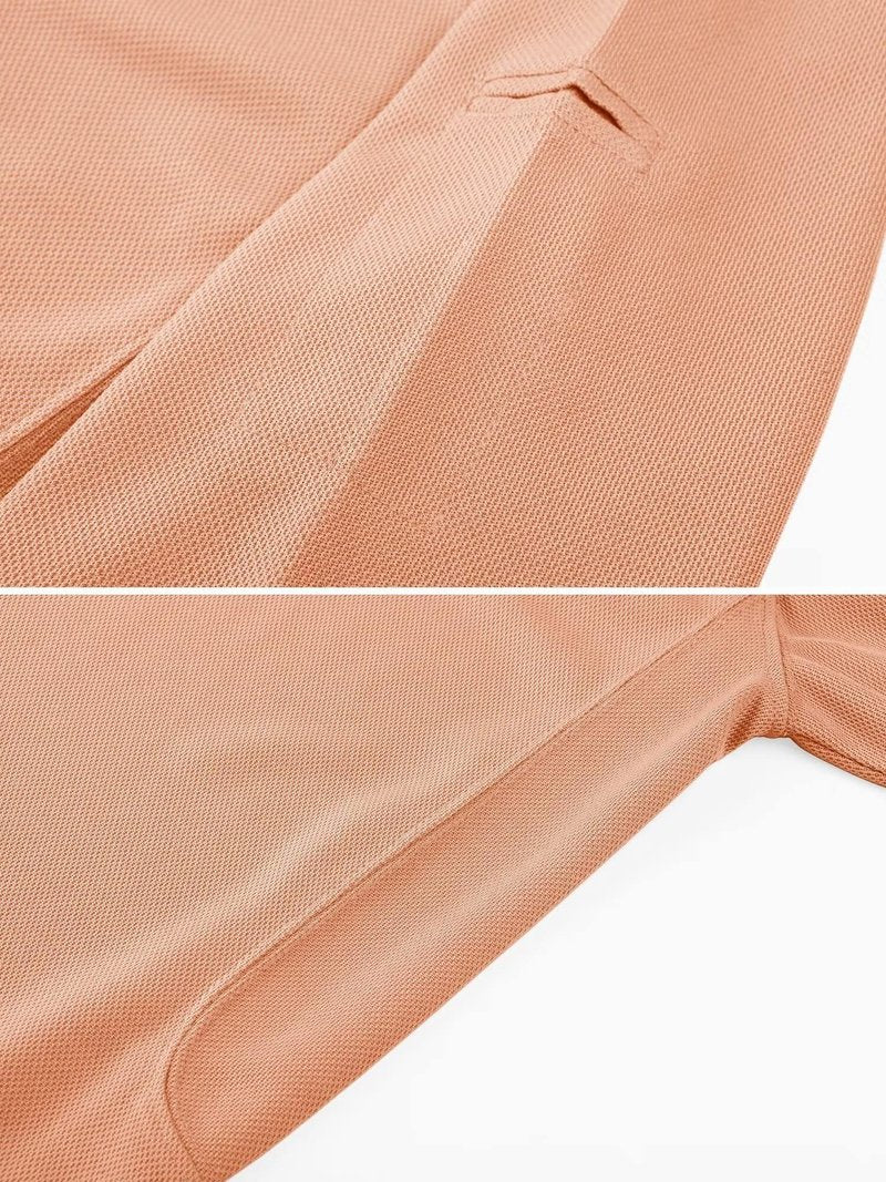 MAGCOMSEN Golf Polos for Men Dry Fit Short Sleeve Polo Shirts Breathable Athletic Polo Shirts Rugby Shirt Apricot M