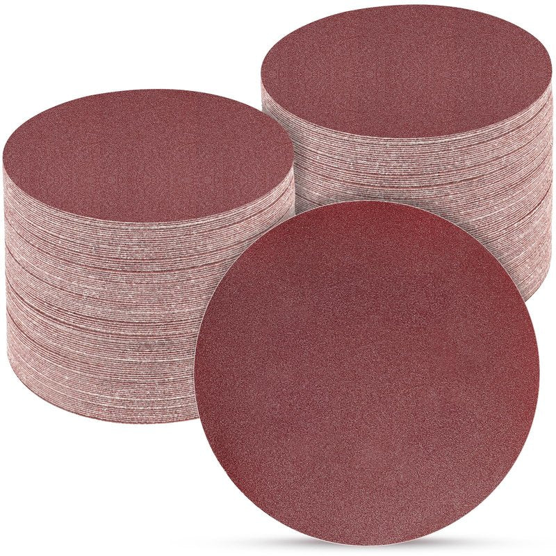 POTUINOM 5 Inch No Hole Sanding Disc 400 Grit,Hook and Loop Sand Paper for Random Orbital Sander 100 PCS